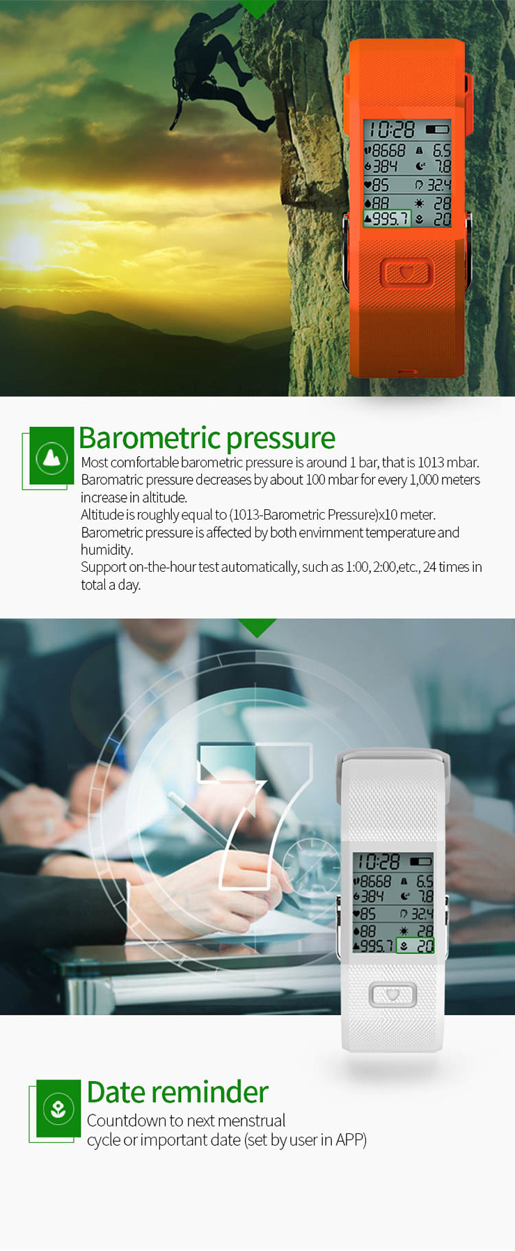 Hesvit S3 BT4.0 Smart Bracelet Watch with Fitness Tracker Automatic Activity Tracker for Andriod iOS - Red