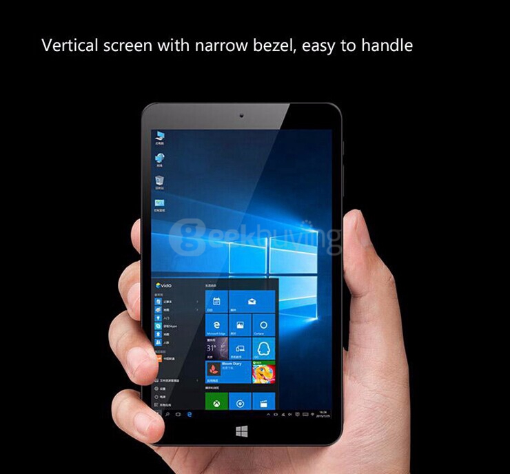 Vido W8X 8 inch Windows10 2GB/32GB Intel Cherry Trail Z8300 Quad Core 1.84GHz Tablet PC IPS 1280*800 HDMI - Black+White