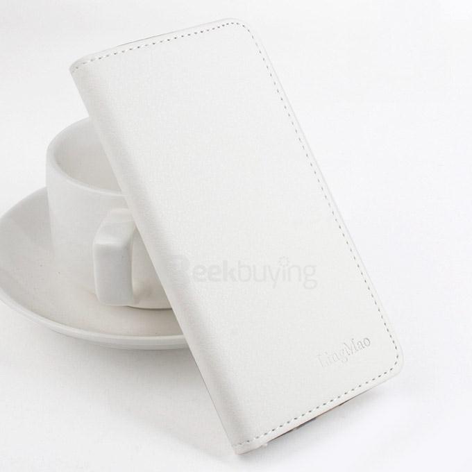 Litchi Texture Protective Hard Cover Flip Stand Leather Case for XIAOMI Redmi Note 3 / Redmi Note 3 Pro Smartphone - White