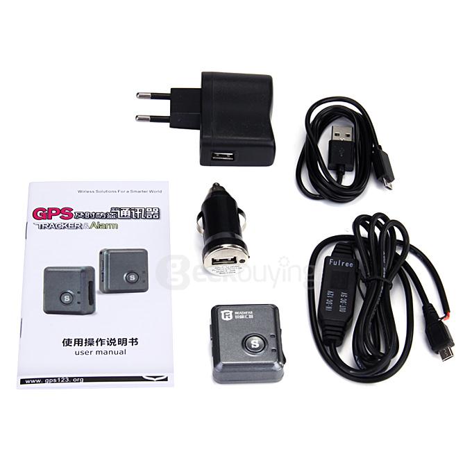 REAGHFAR RF-V8S Mini Real-time GPS GSM GPRS Tracker GPS Locator SOS Communicator - Grey