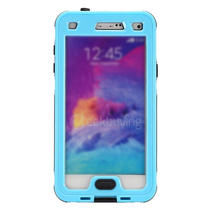 IP68 Protective Case Swimming Waterproof Shockproof Phone Case Cover For Samsung Galaxy Note 4 N9100 - Azure