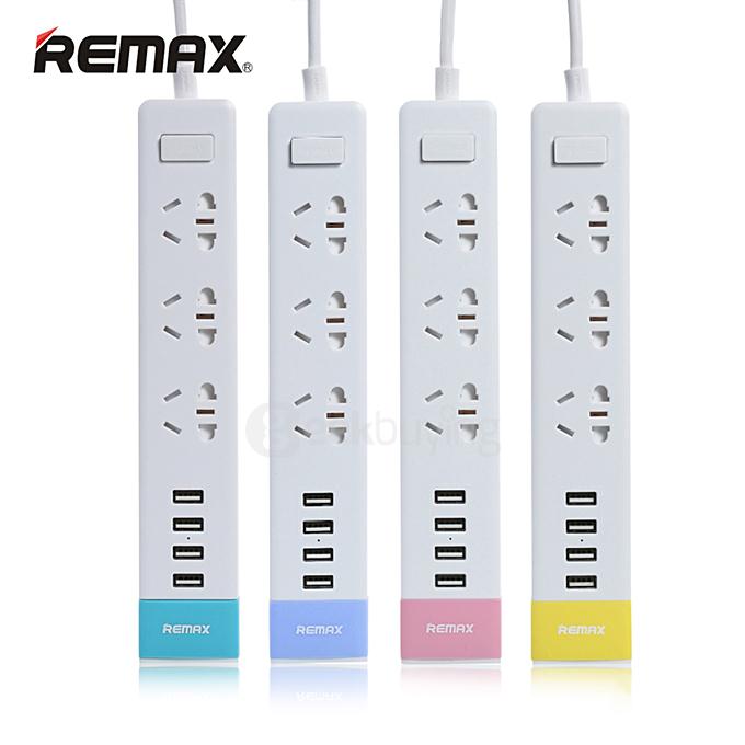 Original REMAX Youth Edition 4 USB US Charger Strip Socket with 180cm Power Cord for Cellphone Tablet - Purple