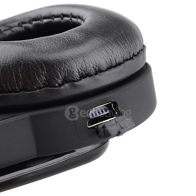 BTH-068 EU Plug USB Bluetooth Headphones Handsfree Music Gaming Headset for PS3 - Black