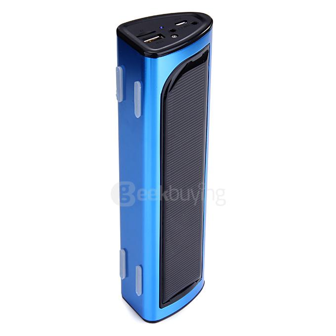 Sungzu Solar TF Card Bluetooth Speaker MP3 Player - Blue