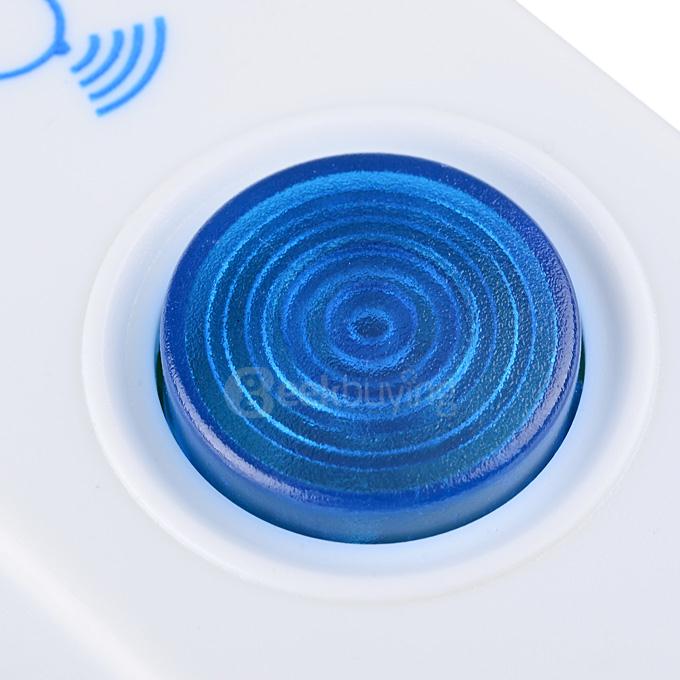 501K3 32-Melody Wireless Remote Control Transmitter + 2 Receivers Doorbell Set - White + Blue
