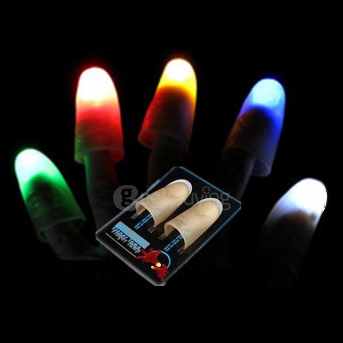Creative Magic Thumb Tip LED Light - Green Light ( 1 Pair)