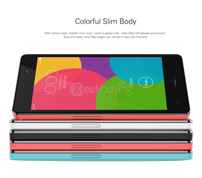 iNew U3 4G LTE 4.5inch Android 5.1 Smartphone 64bit MTK6735 Quad Core 1.0Ghz 1GB RAM 8GB ROM WiFi Direct - Black