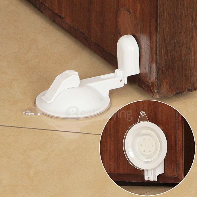 YT-101 360 Degree Rotating Door Stopper Suction Cup Adsorption Type for Home Office - White