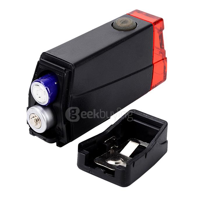 Leadbike 2-Mode LED Red Light Bike Tail Light - Black (2 x AAA)