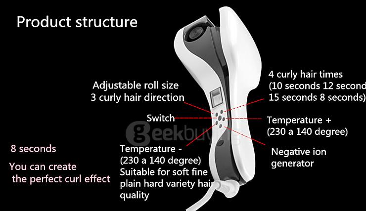 Automatic Hair Curler Pro Titanium Anion LCD Curling Machine