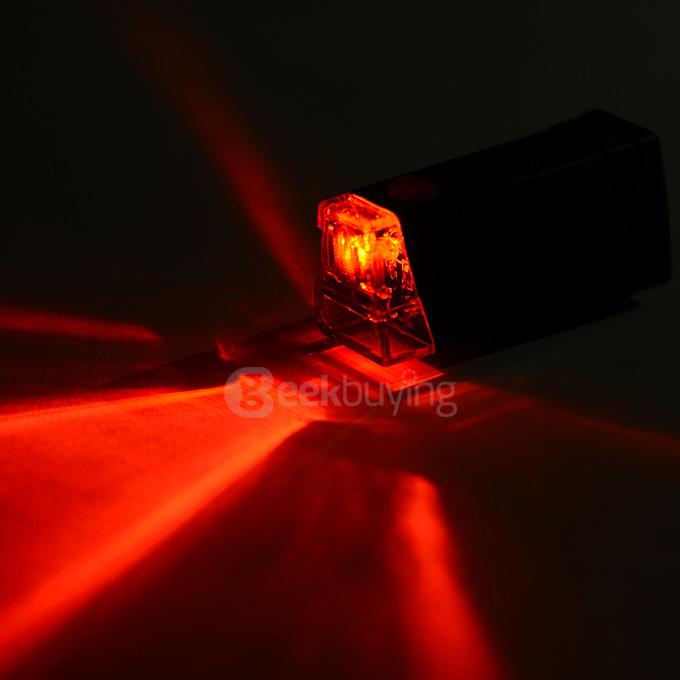 Leadbike 2-Mode LED Red Light Bike Tail Light - White (2 x AAA)