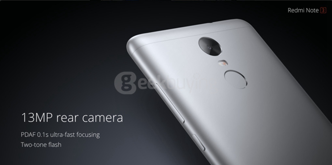 Xiaomi Redmi Note 3 5.5 Inch FHD 2GB 16GB Smartphone 64bit Helio X10 Octa Core MIUI V7 13.0MP TOUCH ID - Silver