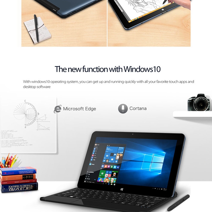 CUBE iWork11 Stylus Tablet PC 10.6 inch Windows10 4GB/64GB Intel Cherry Trail Z8300 Quad Core 1.84GHz IPS 1920*1080 - Deep Blue