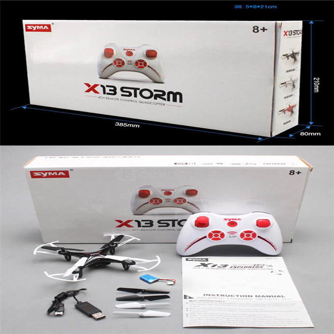 Syma X13 MIRACLE 2.4G 4CH 6-Axis Gyro Headless Mode Mini RC Quadcopter RTF - Black
