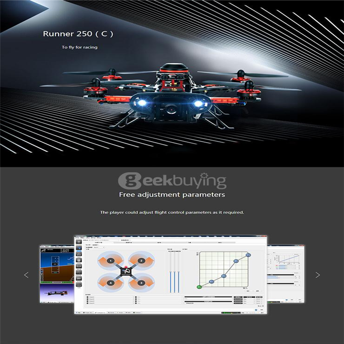 Walkera Runner 250(C) with DEVO 7 800TVL Camera CC3D Flight Controller OSD RC Quadcopter RTF