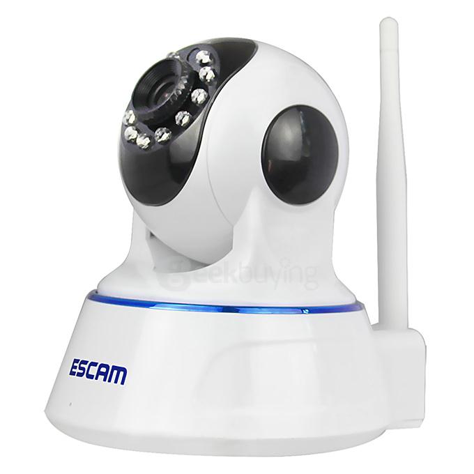 ESCAM QF002 WiFi 720P Smart Wireless Webcam Security Camera - White