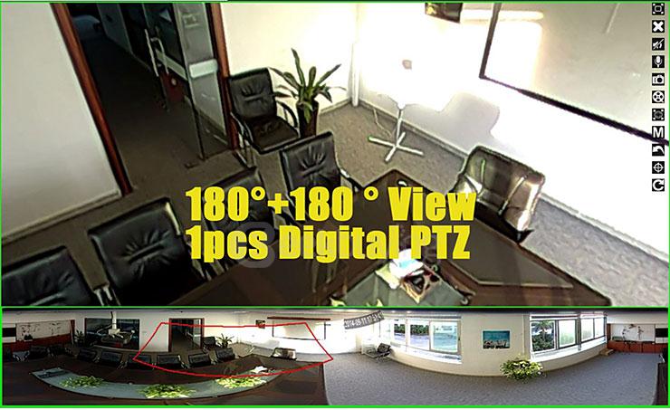 Escam Panarama QP130 3D 1.3MP Fish Eye 1280*1024 H.264 Onvif P2P Day/Night Network IP Camera - EU Plug