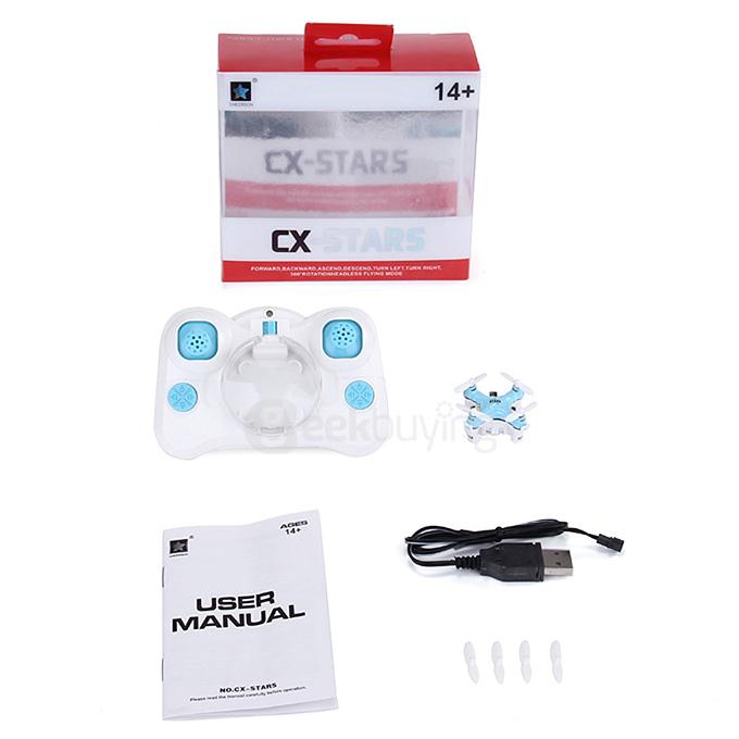 Cheerson CX-STARS 2.4G 4CH 6 Axis Gyro 3D Flip MINI RC Quadcopter - Blue
