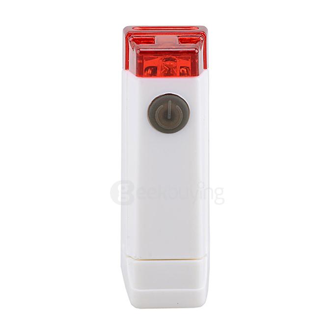 Leadbike 2-Mode LED Red Light Bike Tail Light - White (2 x AAA)