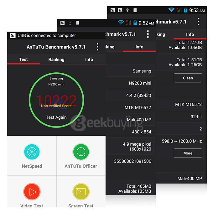 JIAKE N9200 Mini 4.5inch MTK6572 Dual Core 1.2GHz Smartphone Android 4.4.2 512MB 4GB 5.0MP 3G GPS Smart Wake - Black