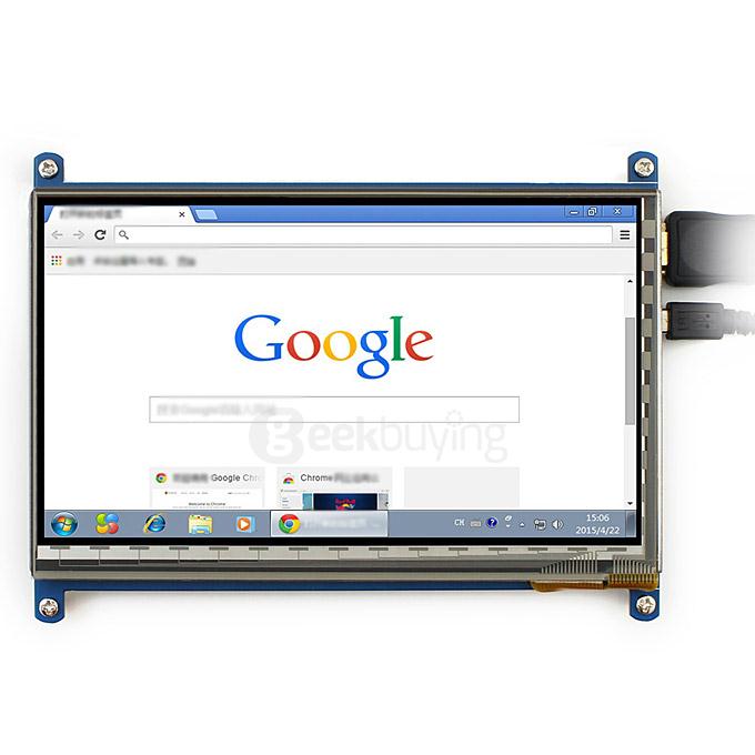 7 Inch Capacitive Touch Screen LCD HDMI 800*480 with Bicolor Case for Raspberry Pi/BB BLACK/PC/Various Systems