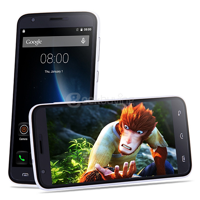 DOOGEE Y100 Plus 5.5inch 64bit 4G Android 5.1 2GB 16GB Smartphone MTK6735 Quad Core 2.5D Corning Gorilla Glass - White