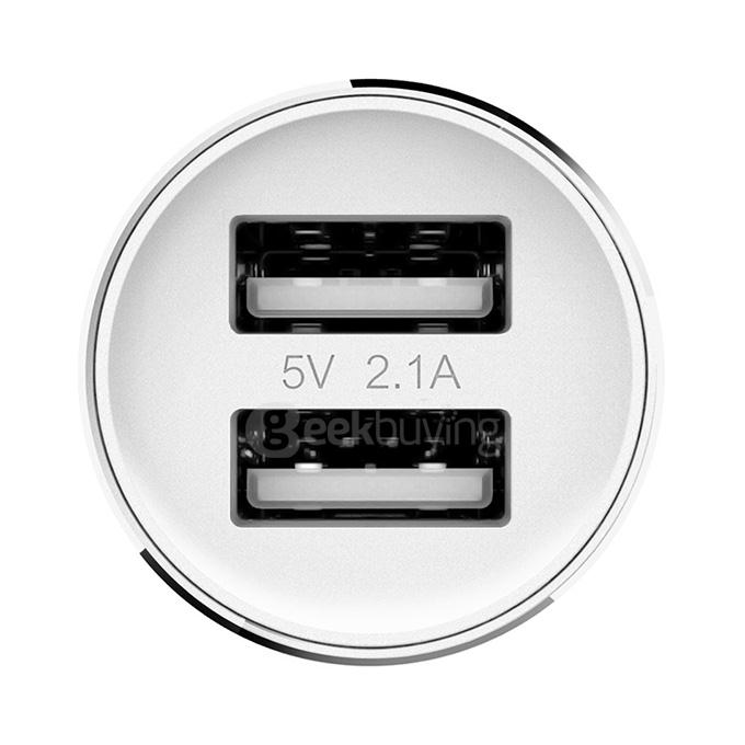 Original Xiaomi Roidmi Bluetooth Car Charger(White)+ Original Xiaomi ROIDMI Car Dual Cigarette Lighter Splitter(White)
