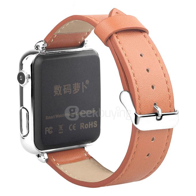 Iradish Y6 Plus MTK6260A 2.5D Radian 1.54inch Smart Watch Phone HD Touch Screen Push Messages for Android/iOS - Brown
