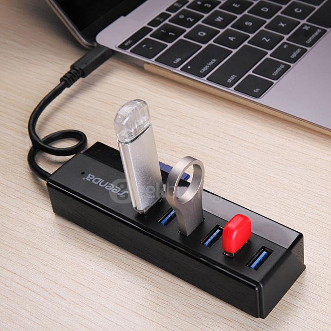 SEENDA IHUB-06C Type-c 3.1 To USB3.0 HUB - Black