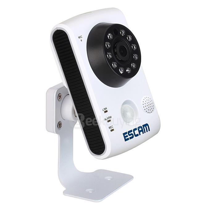 ESCAM QF502 P2P HD Smart Wifi IP Camera with 2.8mm Fixed Lens IR Surveillance Camera with Dual IR-CUT Filter - UK Plug