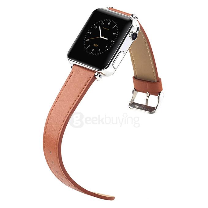 Iradish Y6 Plus MTK6260A 2.5D Radian 1.54inch Smart Watch Phone HD Touch Screen Push Messages for Android/iOS - Brown
