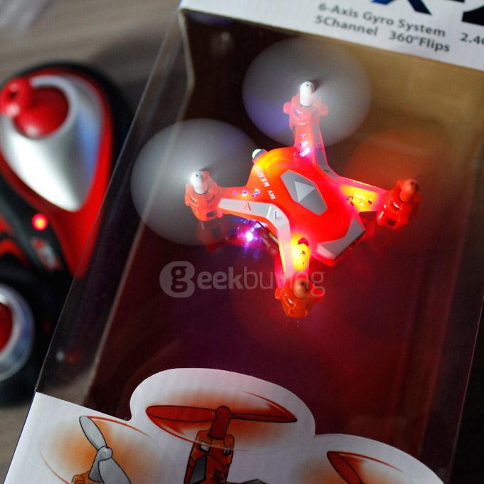 FINECO FX-2 2.4GHz 6Axis 3D Flip LED MINI RC Quadcopter - Orange