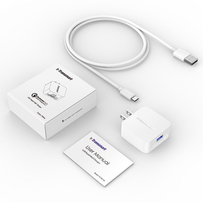 Tronsmart Quick Charge 2.0 18W AC Home Wall Travel USB Charger Fast Charger with 1.8M Micro USB Cable for Galaxy S6/S6 Edge Note 4/Edge Google Nexus 6 HTC M9 Xperia Z3/Z2 Sharp Aquos Pad/Zeta Xiaomi