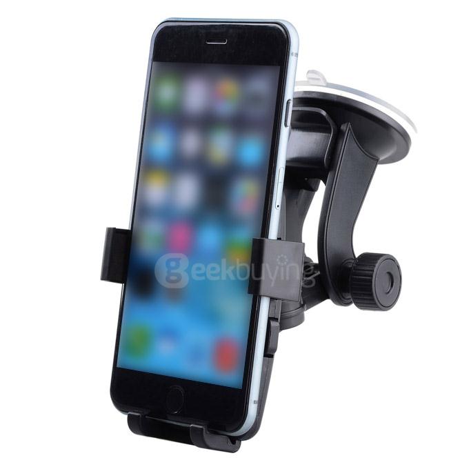 Universal Windshield Dashboard Car Mount Holder for IPHONE 6 / SAMSUNG S6 + More - Black