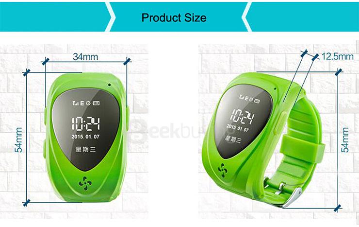 JM09 Children GPS+LBS Tracker Smartwatch GSM GPRS SOS Alarm Remote Monitor Position Anti-lost Kid Smart Watch - Green