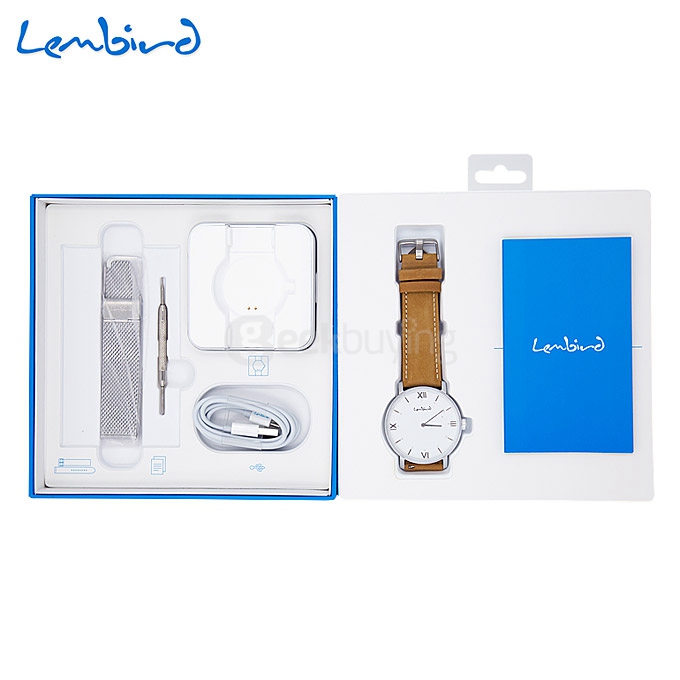 Lembird Free O2 Bluetooth 4.0 Smart Watch with Sapphire Crystal Dial/ 12 LED Lights/ Imported 751 Movt/ Fitness Sports Tracker/ Diet Management - Silver