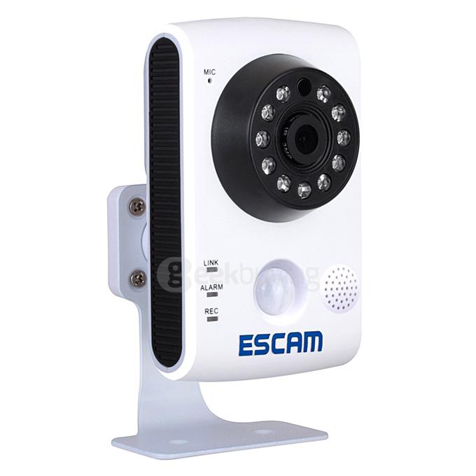 ESCAM QF502 P2P HD Smart Wifi IP Camera with 2.8mm Fixed Lens IR Surveillance Camera with Dual IR-CUT Filter - UK Plug