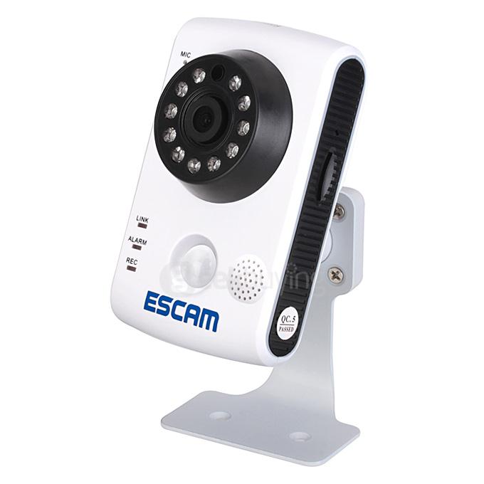 ESCAM QF502 P2P HD Smart Wifi IP Camera with 2.8mm Fixed Lens IR Surveillance Camera with Dual IR-CUT Filter - UK Plug