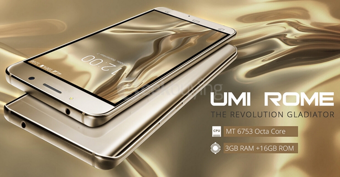 Umi ROME 5.5 inch HD 4G FDD LTE Android 5.1 3GB RAM 16GB ROM Smartphone MTK6753 Octa Core 1.3GHz - Black