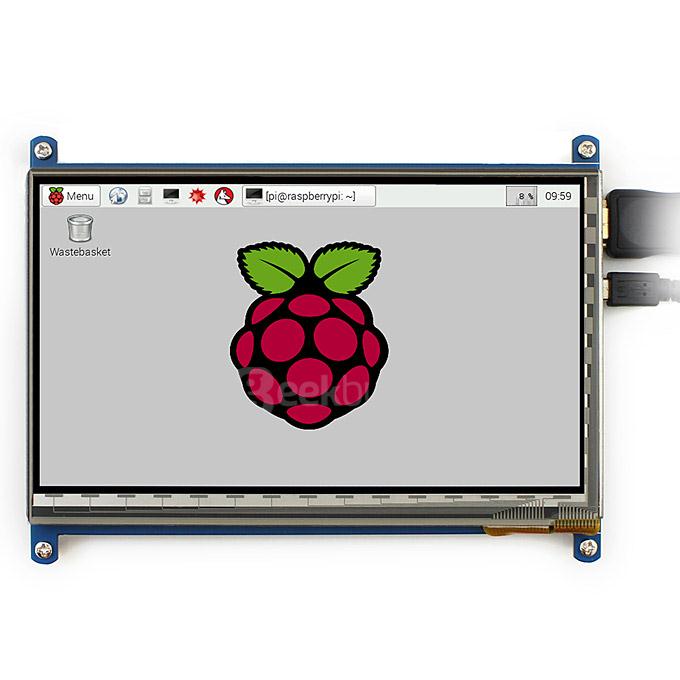 7 Inch Capacitive Touch Screen LCD HDMI 800*480 with Bicolor Case for Raspberry Pi/BB BLACK/PC/Various Systems