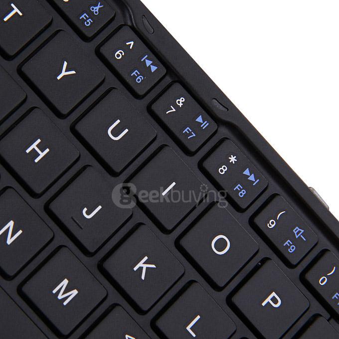 Universal Folding Mini Bluetooth 3.0 Keyboard with Metal Protective Case for Android Windows iOS Smartphones Tablets - Silver+Black