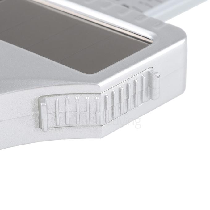 Aluminum Alloy Carbon Solar Powered Digital Caliper - silver