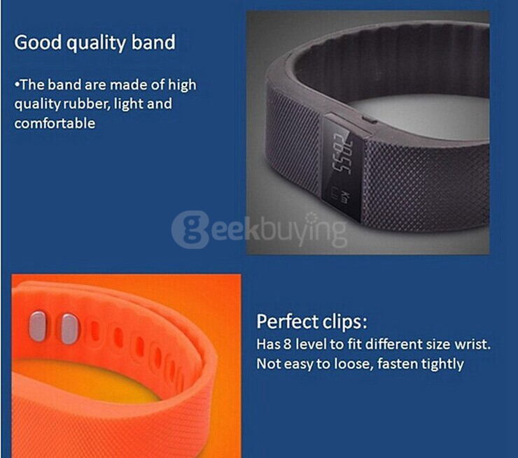 TW64 Smartband Bluetooth 4.0 Waterproof Smart Wristband Sport Activity Fitness Sleep Tracker Pedometer For iOS Android - Green