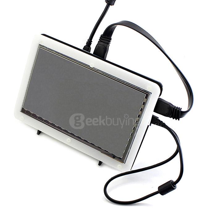 7 Inch Capacitive Touch Screen LCD HDMI 800*480 with Bicolor Case for Raspberry Pi/BB BLACK/PC/Various Systems