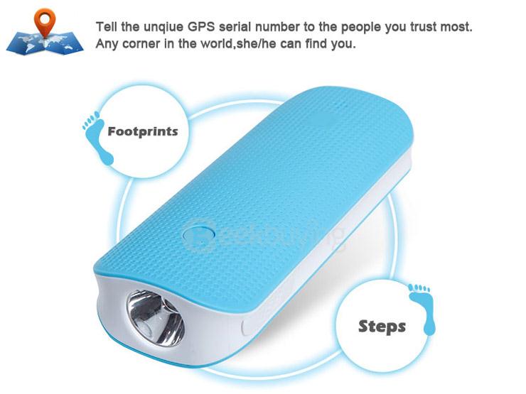 REACHFAR RF-V20 7 In 1 Multifuncional GPS Tracker 4500mah Power Bank - White