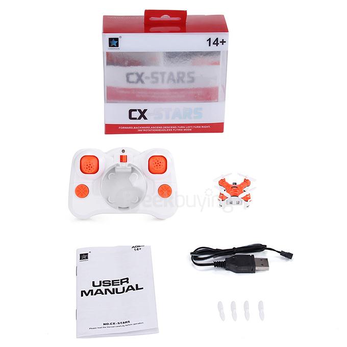 Cheerson CX-STARS 2.4G 4CH 6 Axis Gyro 3D Flip MINI RC Quadcopter - Orange
