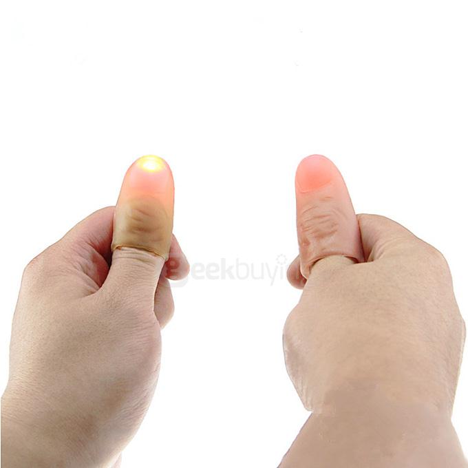 Creative Magic Thumb Tip LED Light - Red Light ( 1 Pair)