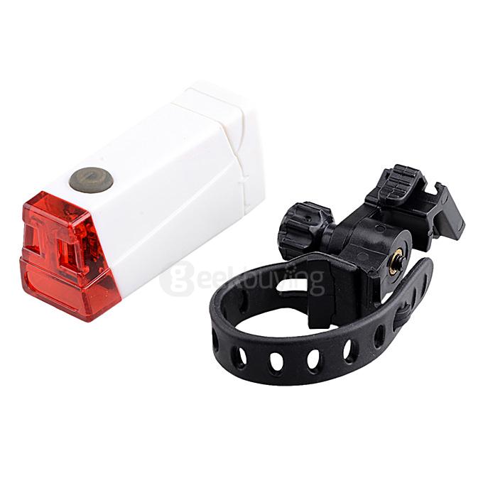 Leadbike 2-Mode LED Red Light Bike Tail Light - White (2 x AAA)