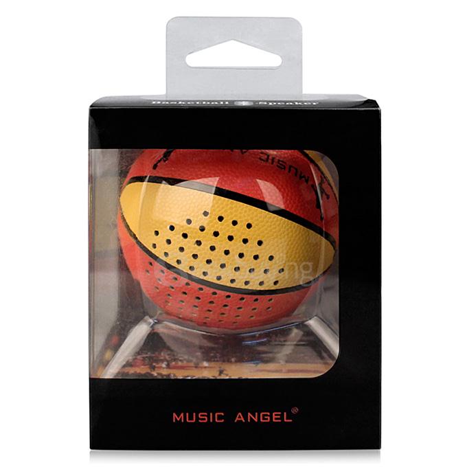 Basketball Style Bluetooth Speaker Bluetooth4.0 Handsfree Calls Music Player - Yellow+Orange