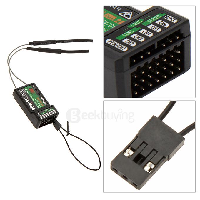 Flysky FS-iA6B 2.4G 6CH Receiver PPM Output with iBus Port Compatible Flysky i4 i6 i10 Transmitter